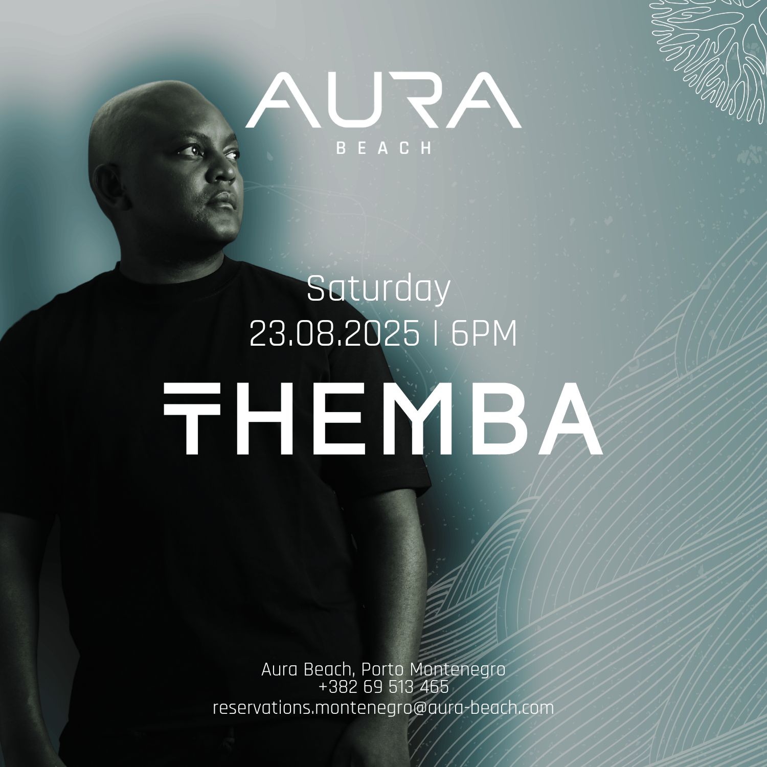 Dj Themba at Aura Beach Tivat Montenegro